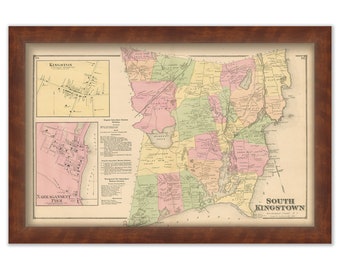 SOUTH KINGSTOWN, Rhode Island 1870 Map