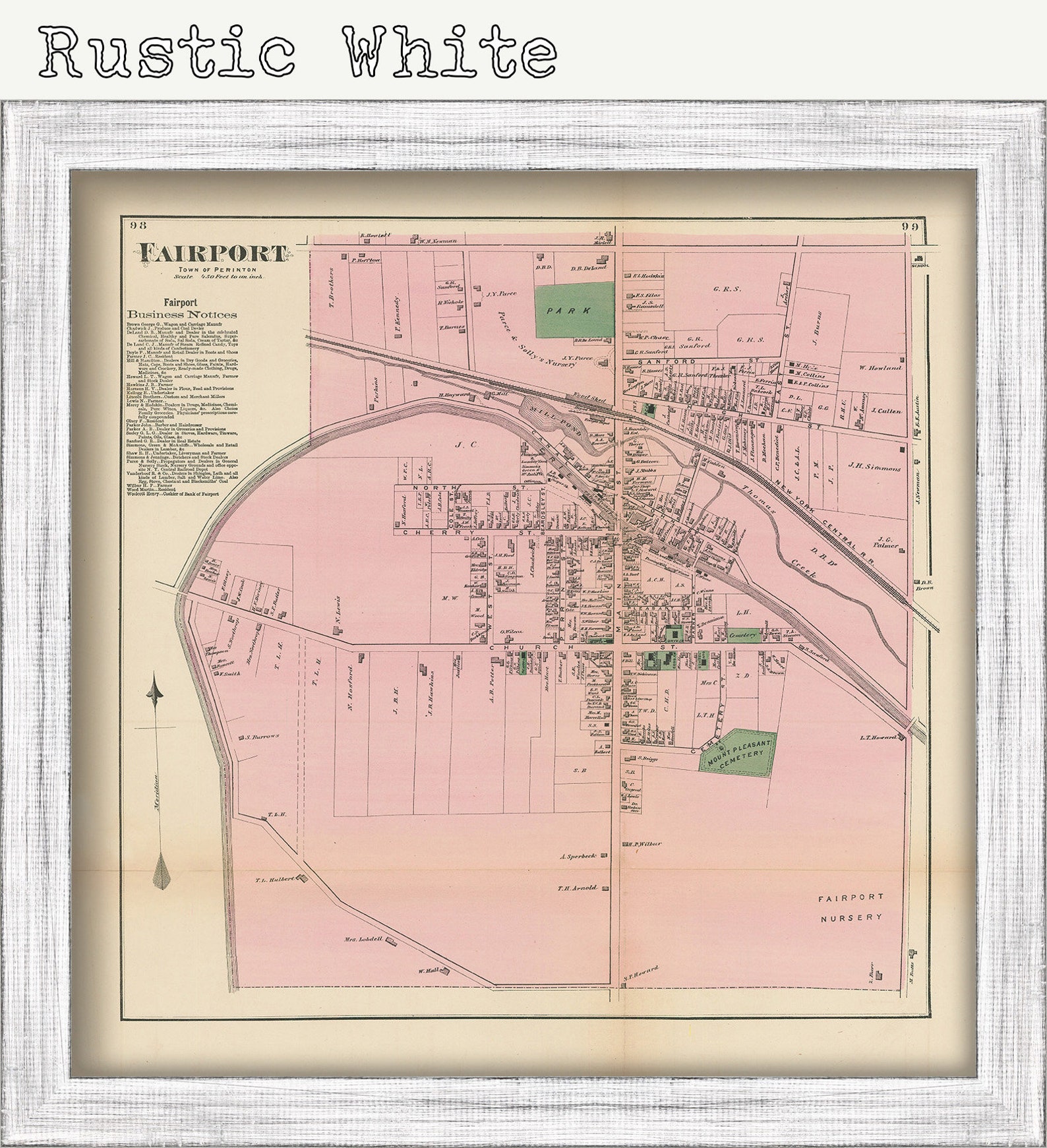Village of FAIRPORT New York 1872 Carte Etsy