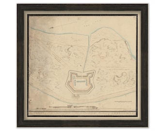 FORT MOULTRIE, Charleston, South Carolina -  1808 Drawing and Plan
