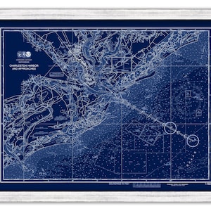 CHARLESTON HARBOR, South Carolina - Nautical Chart Blueprint 2015