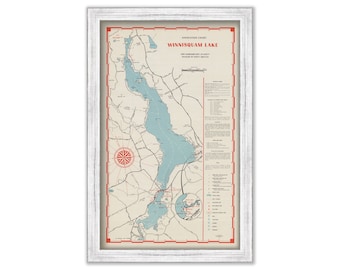 LAKE WINNISQUAM, New Hampshire 1964 Nautical Chart