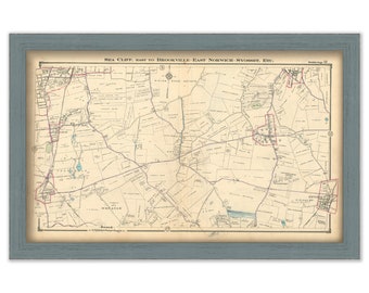 Sea Cliff, (east to) Brookville - East Norwich - Syosset - Etc., Nassau County Long Island, Antique Map Reproduction - Plate 11