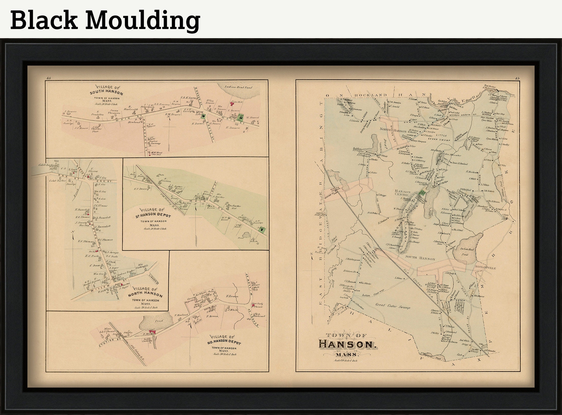 Map of North Hanson, MA, Massachusetts