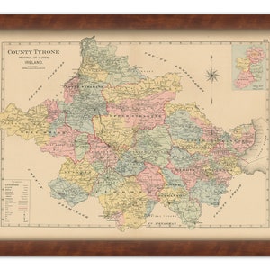 COUNTY TYRONE, Ireland 1901 Map - Replica or Genuine ORIGINAL