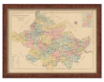 COUNTY TYRONE, Ireland 1901 Map - Replica or Genuine ORIGINAL