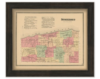 SOMERSET, New York 1875 Map, Replica or Genuine Original