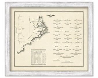 DISMAL SWAMP CANAL, North Carolina/Virginia  -   circa 1800 Nautical Chart