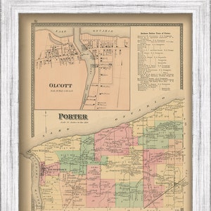 PORTER, New York 1875 Map, Replica or Genuine Original image 7