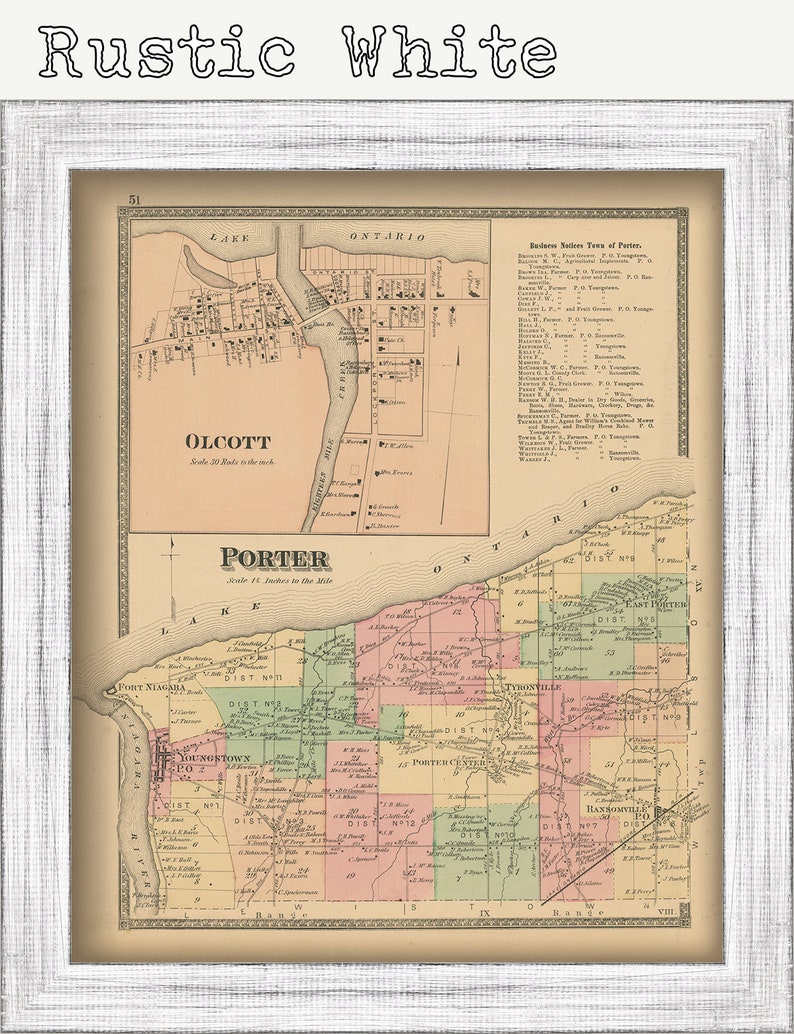 PORTER, New York 1875 Map, Replica or Genuine Original image 7