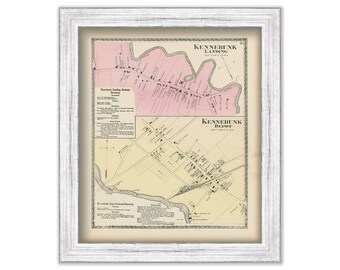 KENNEBUNK LANDING and KENNEBUNK Depot, Maine 1872 Map