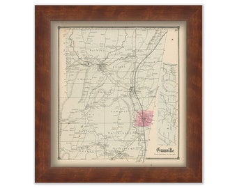 Town of GRANDVILLE, New York 1866 Map