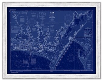 BEAUFORT INLET, North Carolina  -  2015 Nautical Chart Blueprint