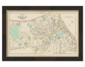 ROXBURY, Massachusetts 1873 Map, Vol. 2 Plate E  - Replica or GENUINE ORIGINAL