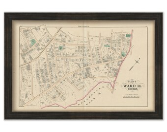 ROXBURY, Massachusetts 1873 Map, Vol. 2 Plate F  - Replica or GENUINE ORIGINAL