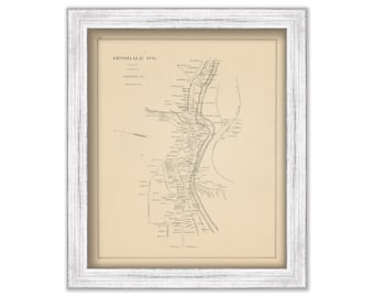 HINSDALE, New Hampshire 1892 Map, Replica or genuine ORIGINAL