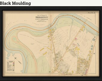 BRIGHTON, Massachusetts 1899 map, Plate 33 - Replica or Genuine ORIGINAL