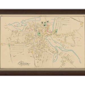 HUDSON, Massachusetts 1889 Map - Replica or Genuine ORIGINAL
