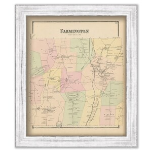 FARMINGTON, New Hampshire 1871 Map, Replica or GENUINE ORIGINAL