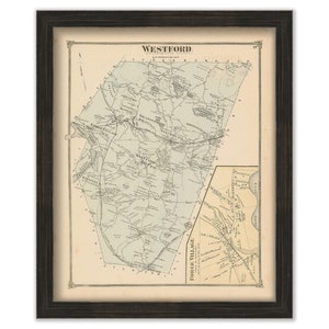 Town of WESTFORD, Massachusetts 1875 Map
