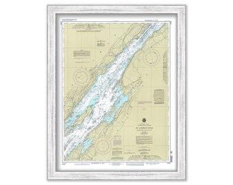 SAINT LAWRENCE RIVER, Holmes Point to Deer Island, New York - 1993 Nautical Chart