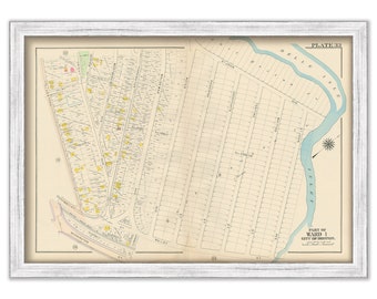 EAST BOSTON, Massachusetts 1912 map, Plate 33 - Orient and Farrington Streets - Replica or GENUINE Original