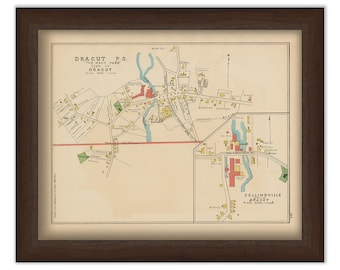 DRACUT, Massachusetts 1889 Map - Replica or Genuine ORIGINAL
