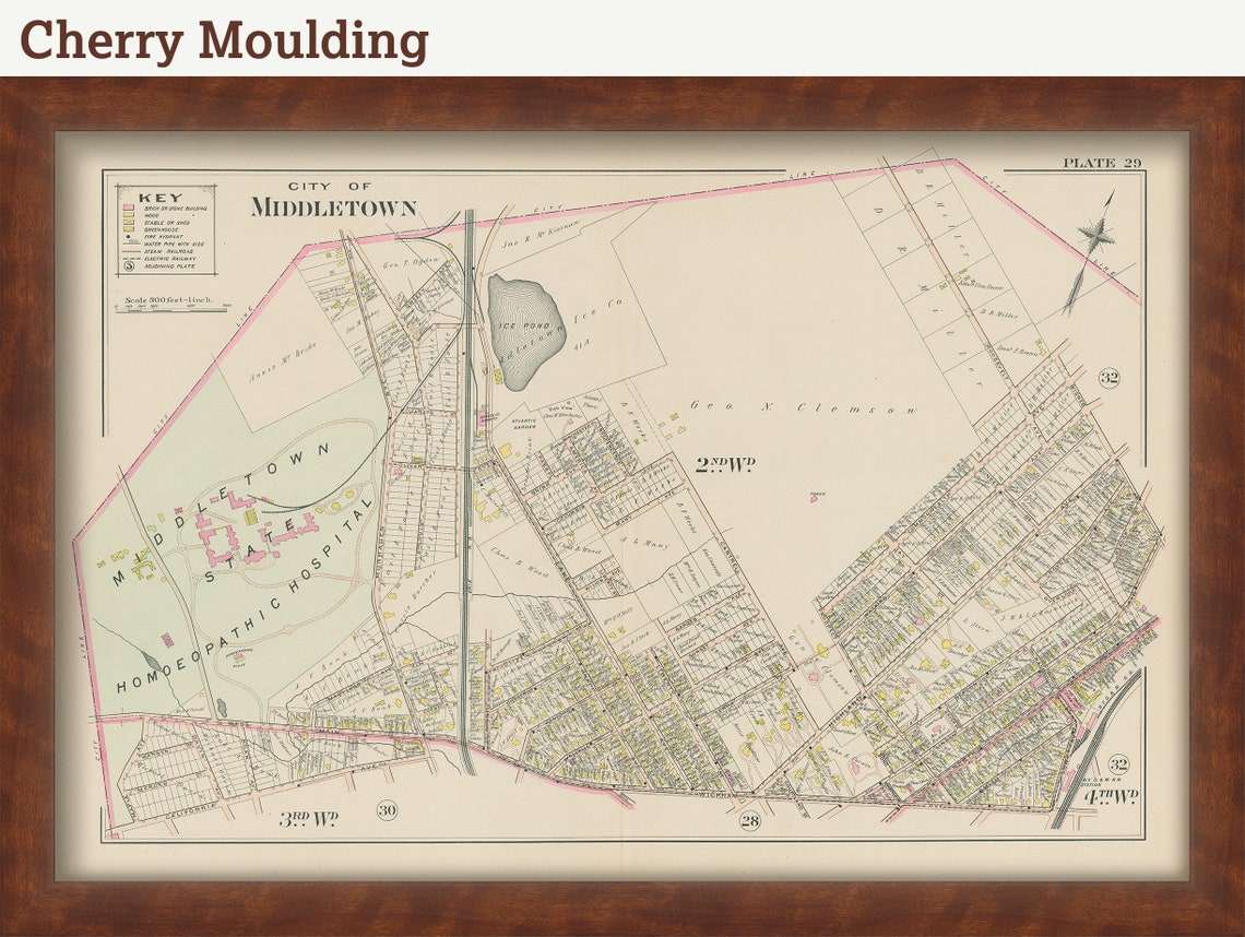 MIDDLETOWN New York 1903 Map Replica or Genuine Original | Etsy