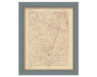 TORRINGTON, WINCHESTER and WINSTED, Connecticut 1893 Topographic Map - Replica or Genuine Original