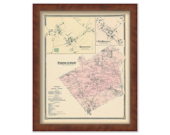 Town of PRINCETON, Massachusetts 1870 Map