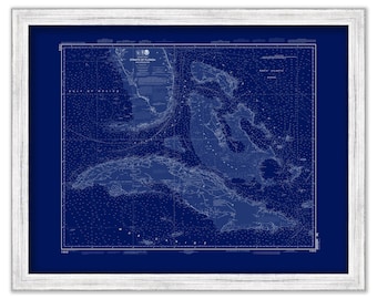 STRAITS OF FLORIDA  -   2012 Nautical Chart Blueprint