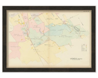 South LENOX, Massachusetts 1904 Map - Replica or Genuine ORIGINAL