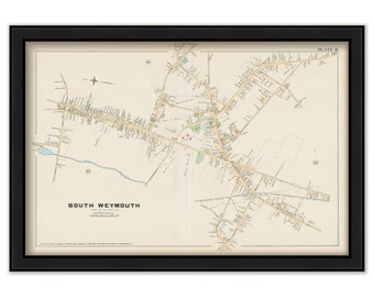 Village of SOUTH WEYMOUTH, Massachusetts 1888 Map