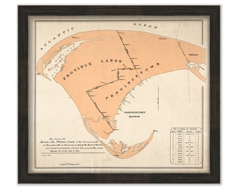 PROVINCETOWN, Bounds of the Province Lands, Massachusetts - Published in 1893