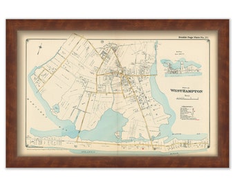 West Hampton and Moriches, Long Island, New York 1916 map