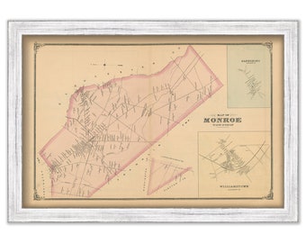 MONROE, New Jersey -  1879 Map