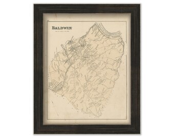 BALDWIN, Pennsylvania 1876 Map - Replica or Genuine ORIGINAL