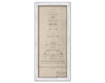 CRAIGHILL CHANNEL Lower Range Rear Light, Maryland  - Drawing and Plan of the Lighthouse as it was in 1917.
