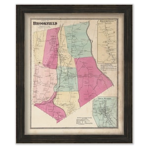 BROOKFIELD, Connecticut Map 1867