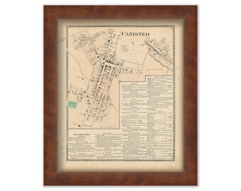 Village of CANISTEO, New York 1873 Map, Replica or Genuine ORIGINAL