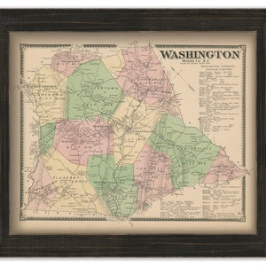 WASHINGTON, Morris County, New Jersey 1868 - Replica or Genuine Original Map