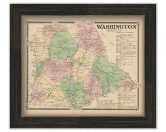 WASHINGTON, Morris County, New Jersey 1868 - Replica or Genuine Original Map