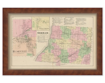 GORHAM, New York 1874 Map