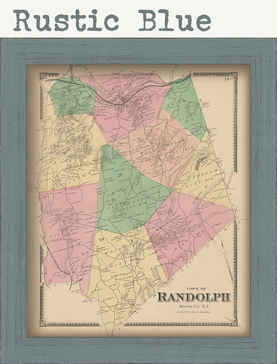 Town of RANDOLPH, Morris County, New Jersey 1868 - Replica Town of RANDOLPH, Morris County, New Jersey 1868 - Replica