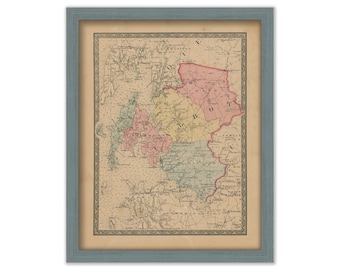 TALBOT COUNTY, Maryland 1866 Map, Replica or Genuine Original