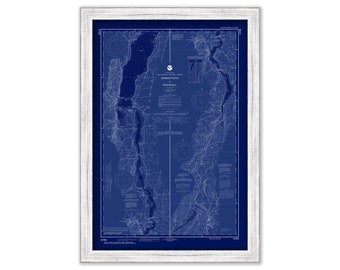 LAKE CHAMPLAIN, Vermont/New York  -  2017 Nautical Chart Blueprint