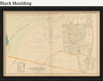 WEST ROXBURY, Massachusetts 1899 map, Plate 25 - Replica or Genuine ORIGINAL
