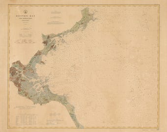 BOSTON BAY, Massachusetts - 1905 Nautical Chart