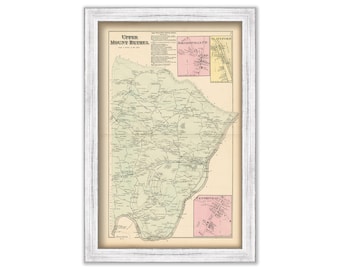 UPPER MOUNT BETHEL, Pennsylvania 1872 Map - Replica or Genuine Original
