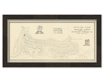 DUXBURY SHORE COMPANY - 1871 Map of House Lots