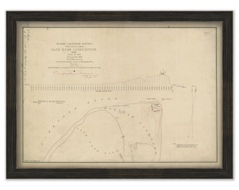 CAPE POGE LIGHTHOUSE, Martha's Vineyard, Massachusetts  -   Site Plan 1869